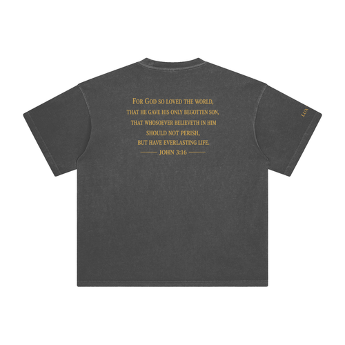 Cross Logo John 3:16 Enzyme Wash T-Shirt