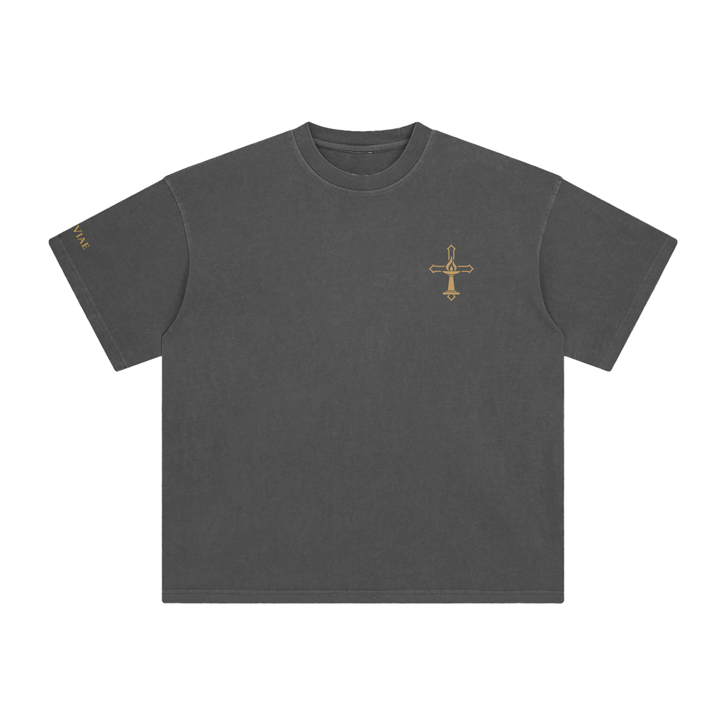 Cross Logo John 3:16 Enzyme Wash T-Shirt