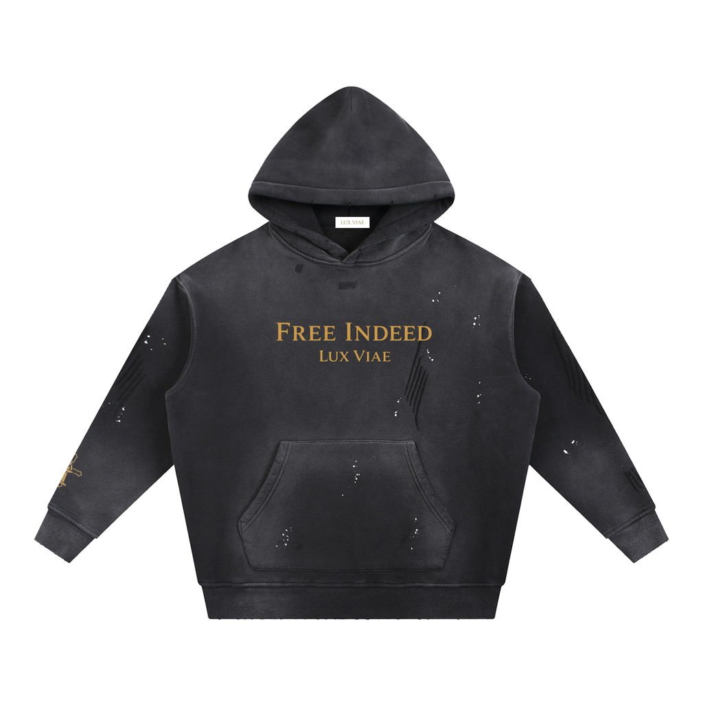 Free Indeed Paint Splatter Hoodie