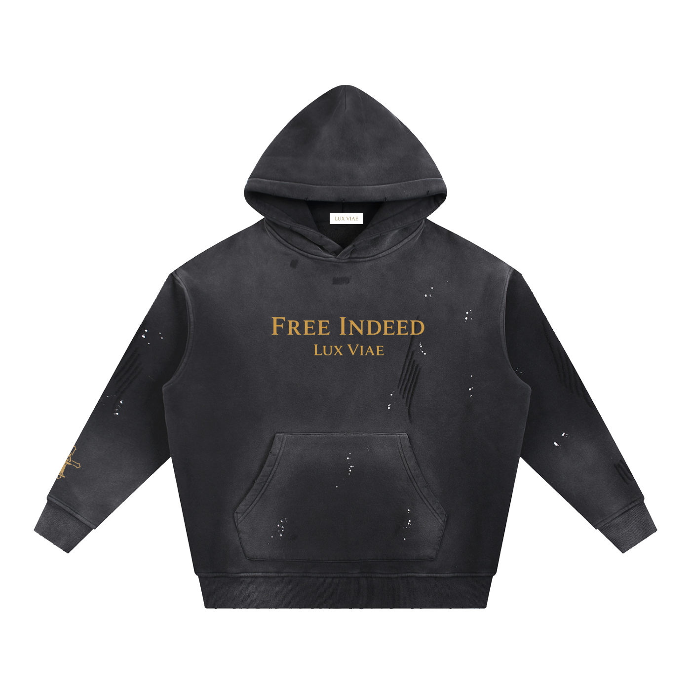 Free Indeed Paint Splatter Hoodie