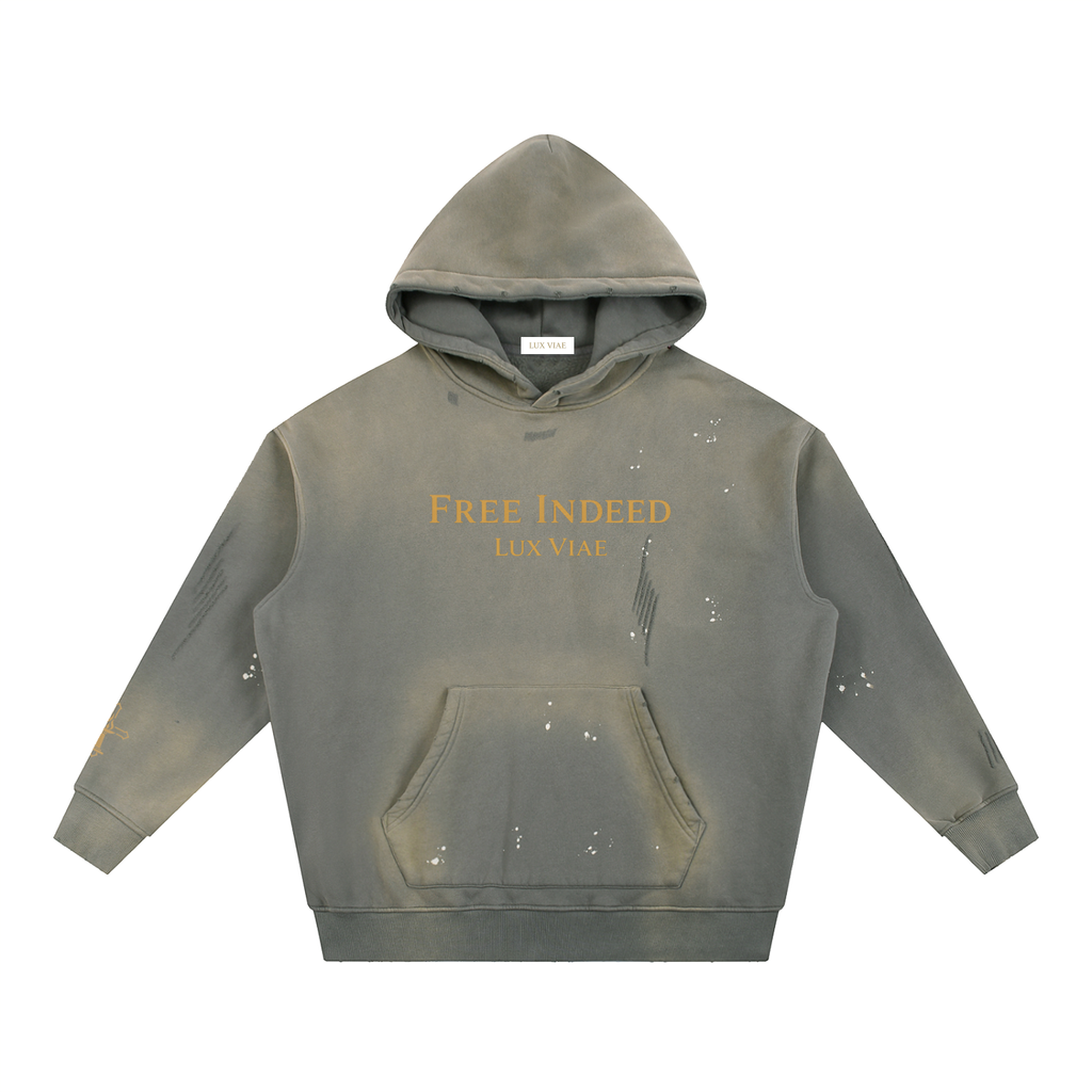 Free Indeed Paint Splatter Hoodie