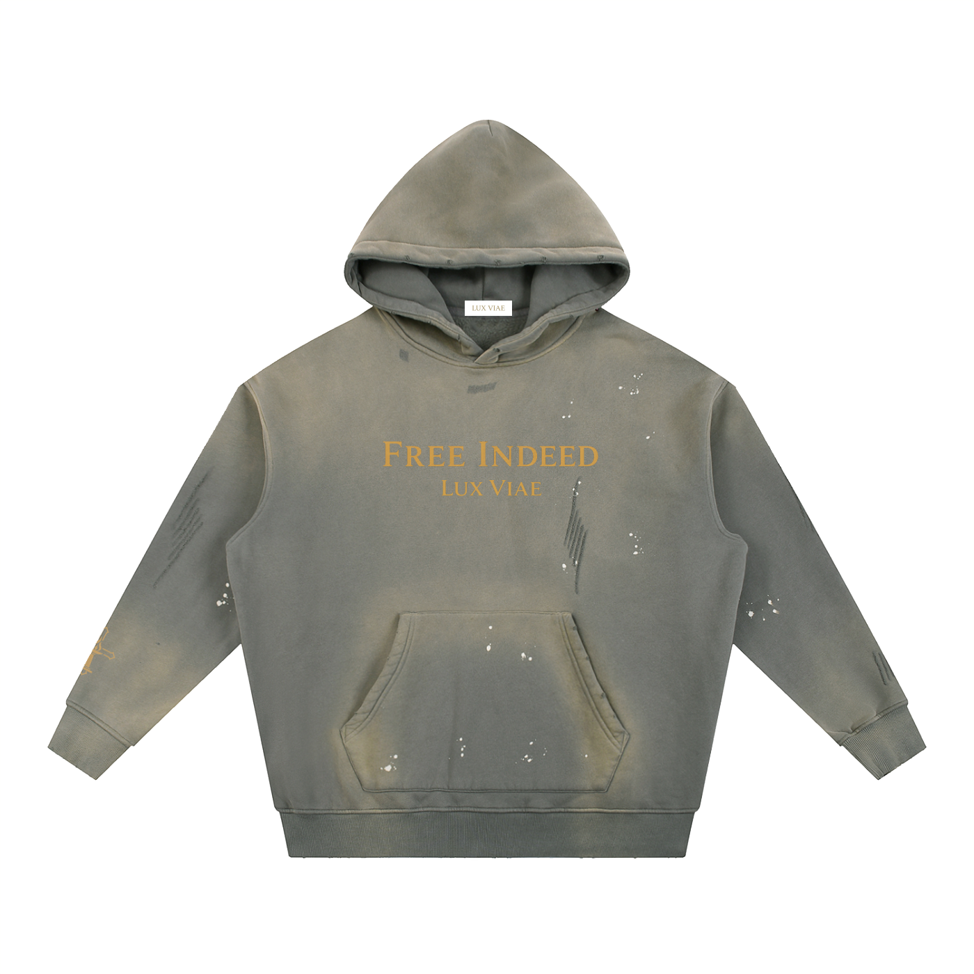 Free Indeed Paint Splatter Hoodie