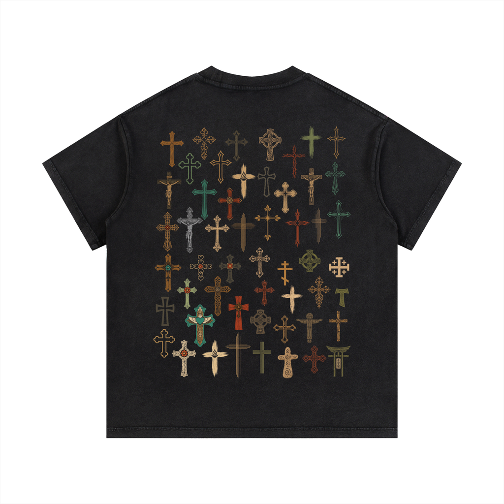 Crucifix Vintage Wash T-Shirt