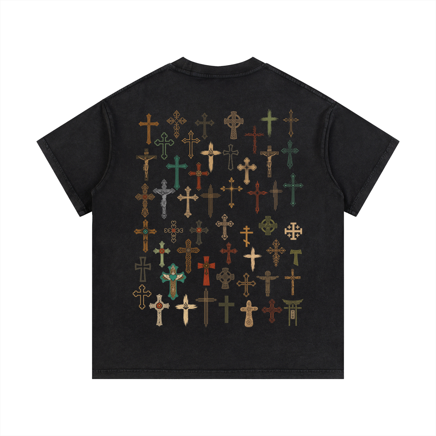 Crucifix Vintage Wash T-Shirt