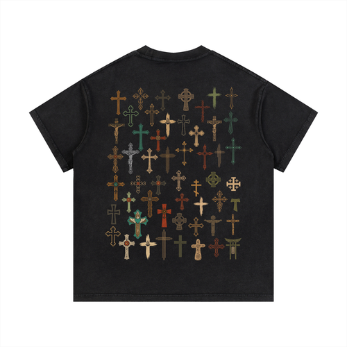 Crucifix Vintage Wash T-Shirt
