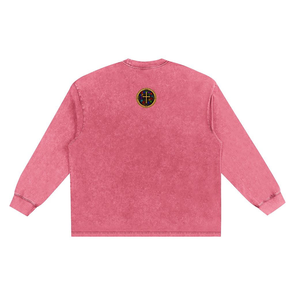 Alpha Omega (on back) Washed Long Sleeve T-Shirt